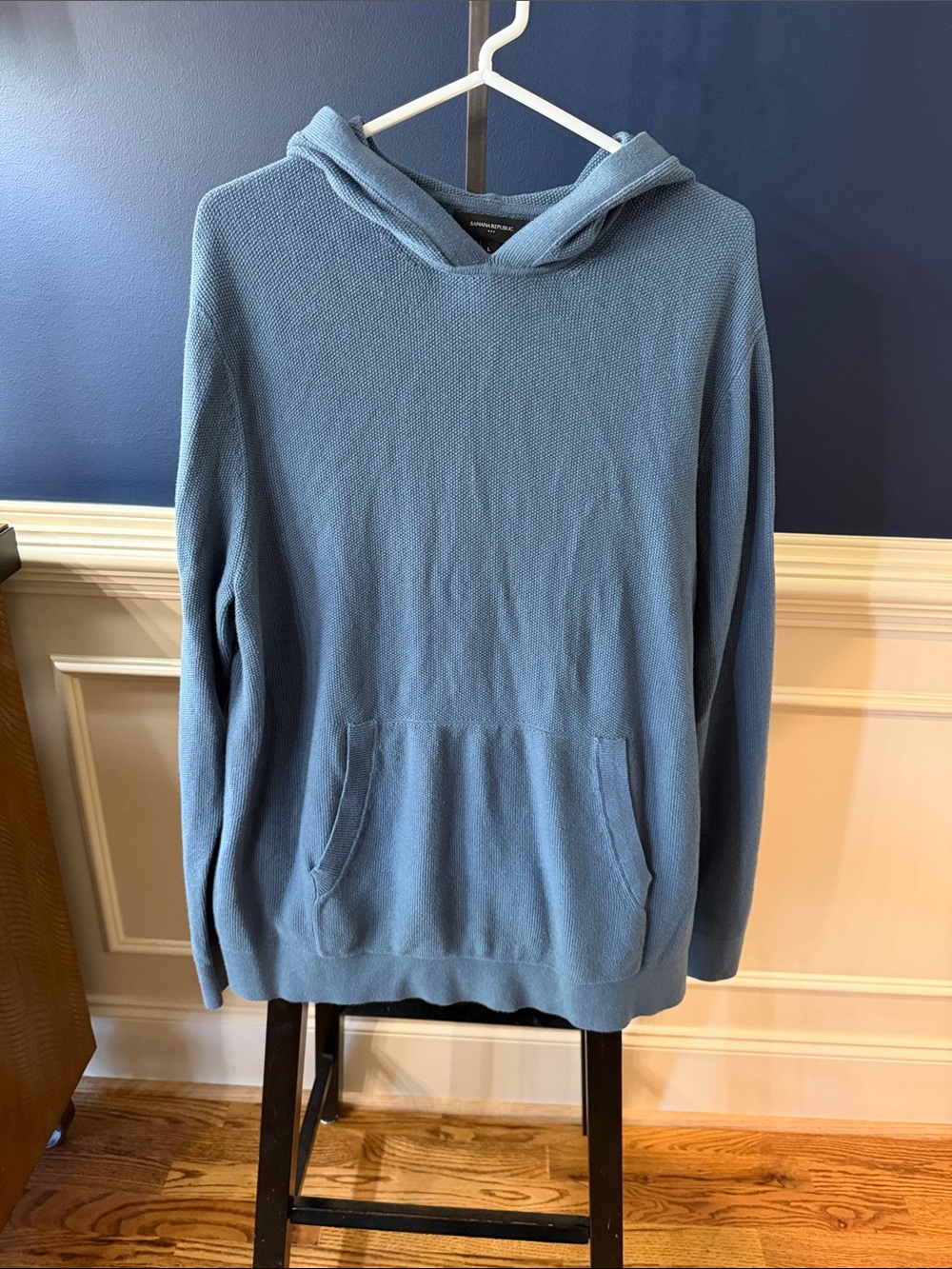 Banana Republic Sky Blue Hooded Knit Pullover